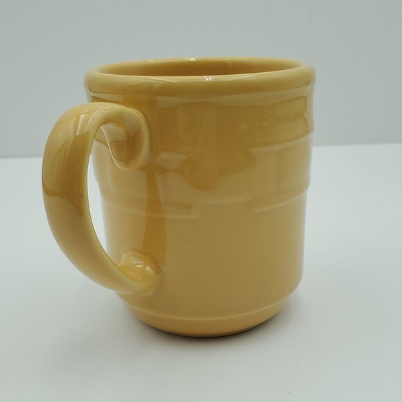 Longaberger Pottery Woven Traditions Butternut Mug Yellow Gold Coffee Cup - Picture 5 of 8